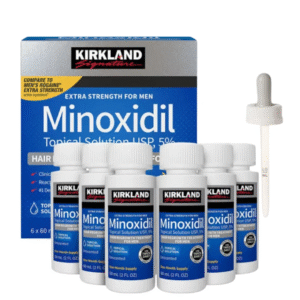 MINOXIDIL 5% Kirkland Signature - 6 Bouteilles de 60ml - Traitement de 6 mois